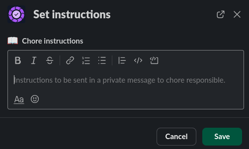 Chorenado Create Chore Modal